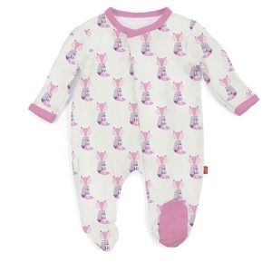 Magnetic Onesie-Fox Print-Newborn Size